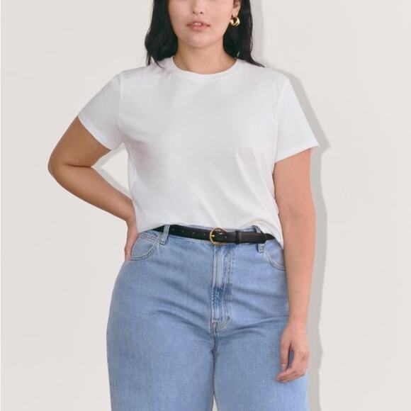 Everlane The Organic Cotton Box-Cut Tee in white Size M NWOT - Picture 1 of 6